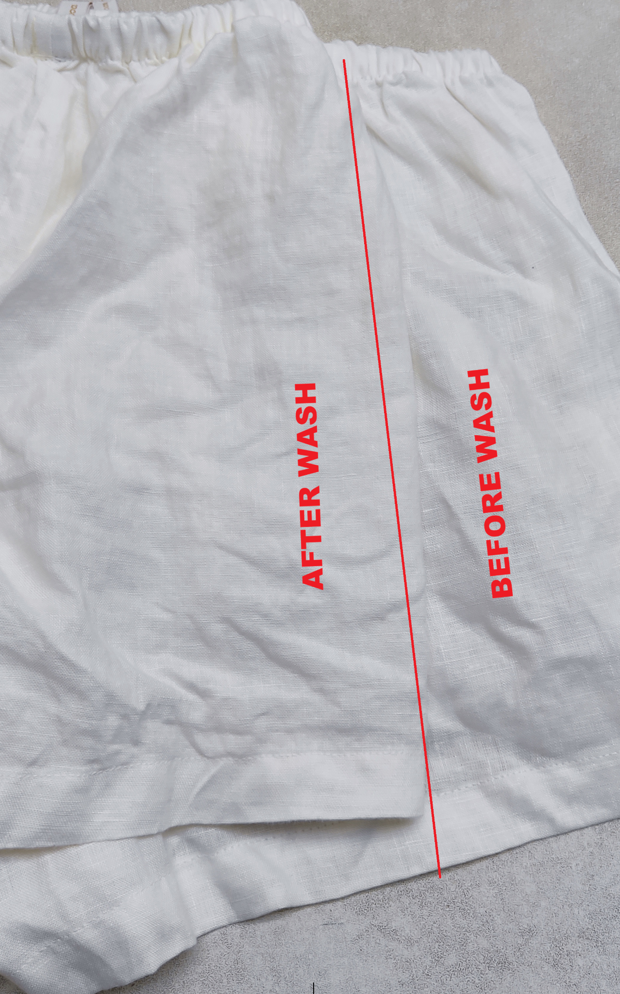 Garment wash before and after sample 10