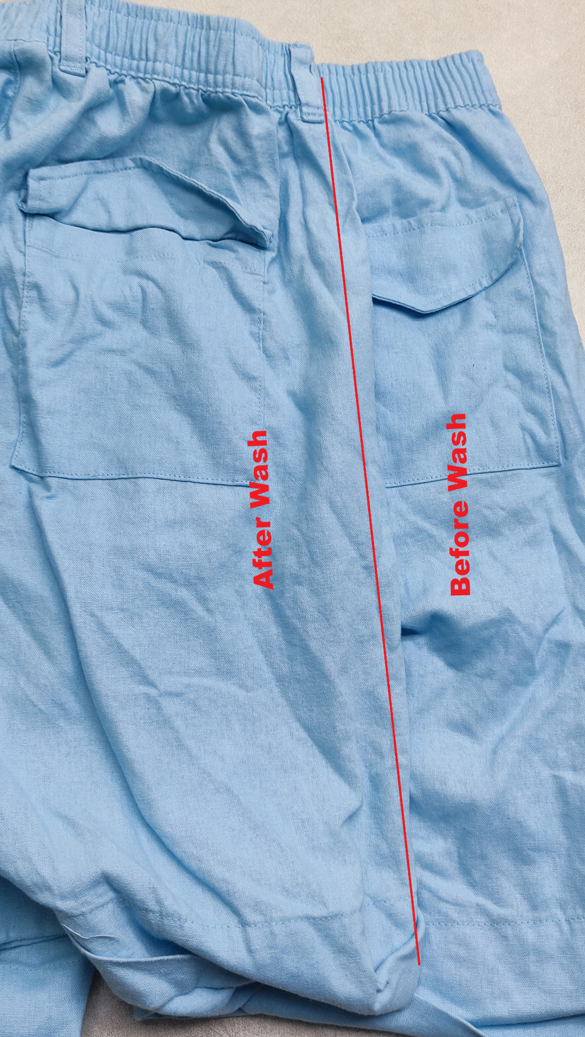 Garment wash before and after sample 11