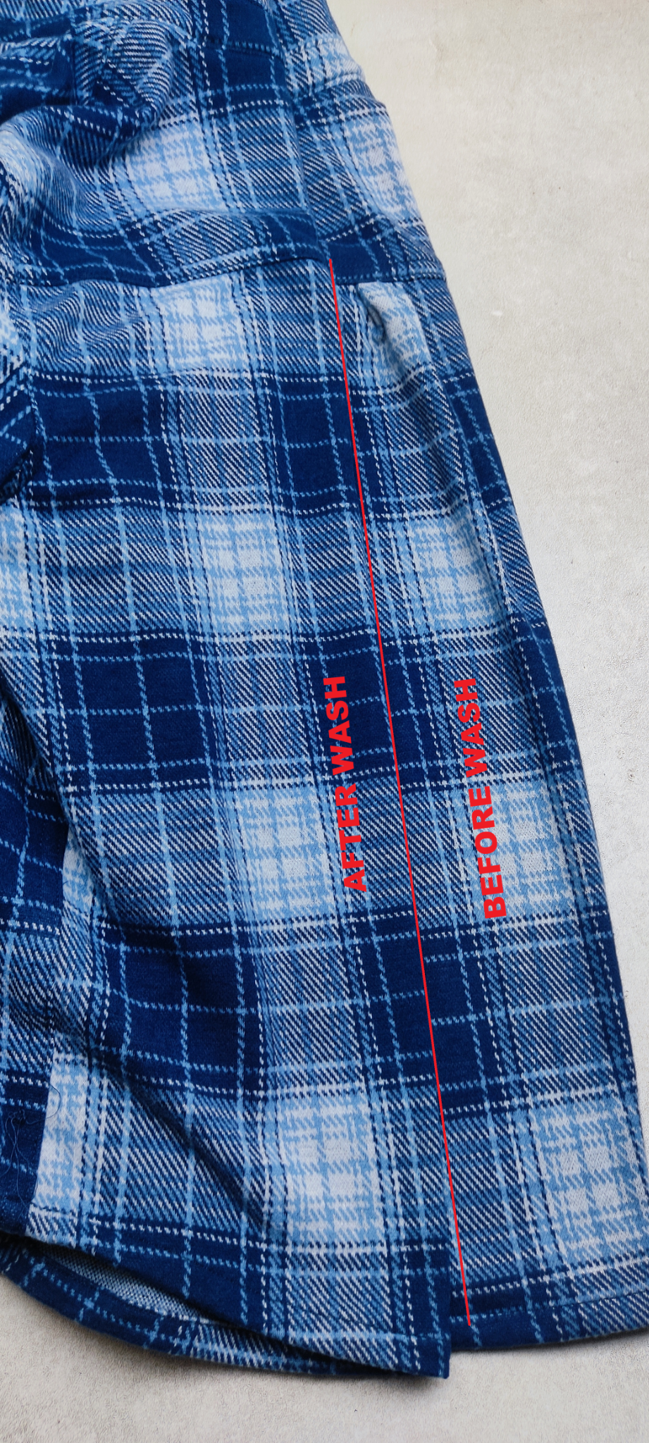 Garment wash before and after sample 14