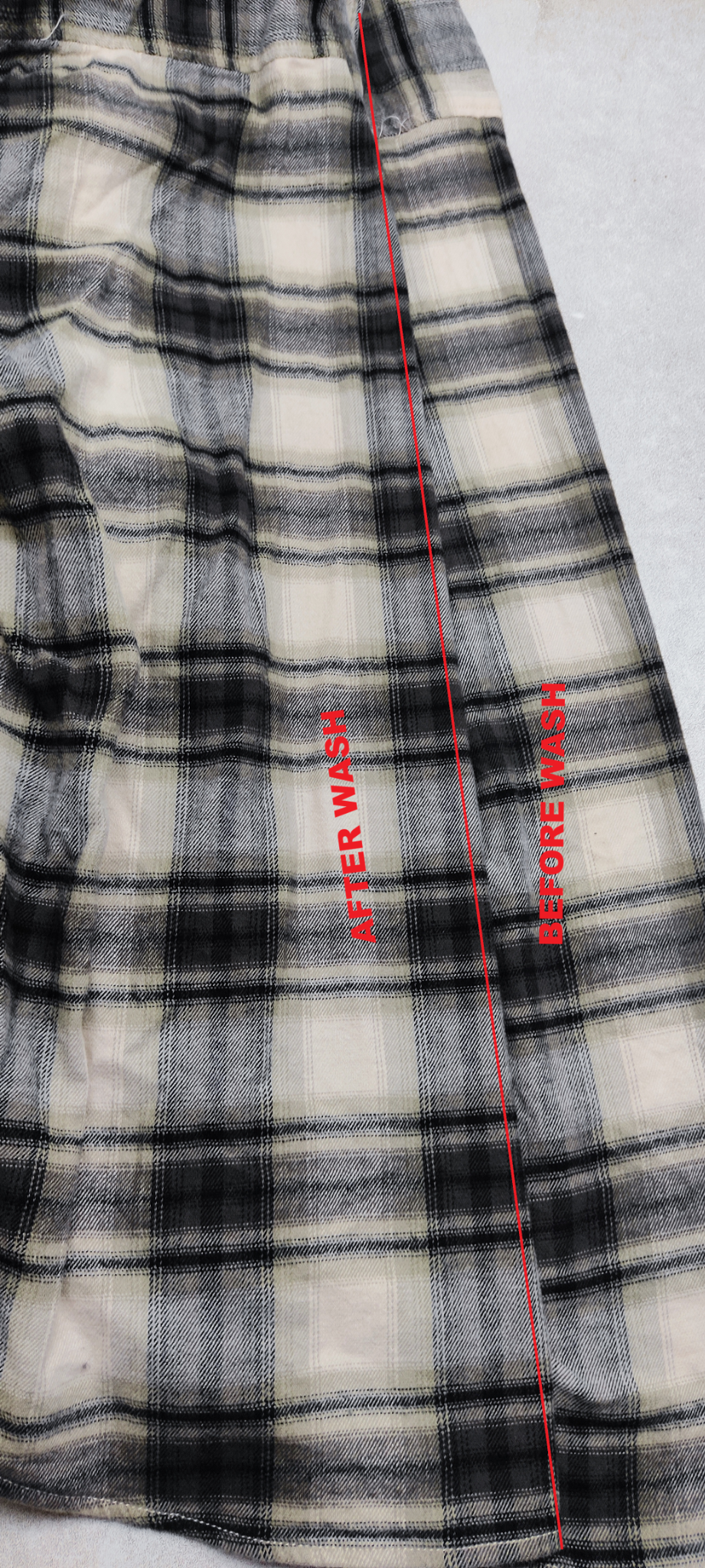 Garment wash before and after sample 15