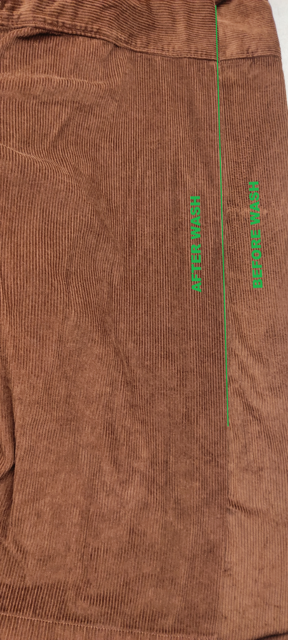 Garment wash before and after sample 17