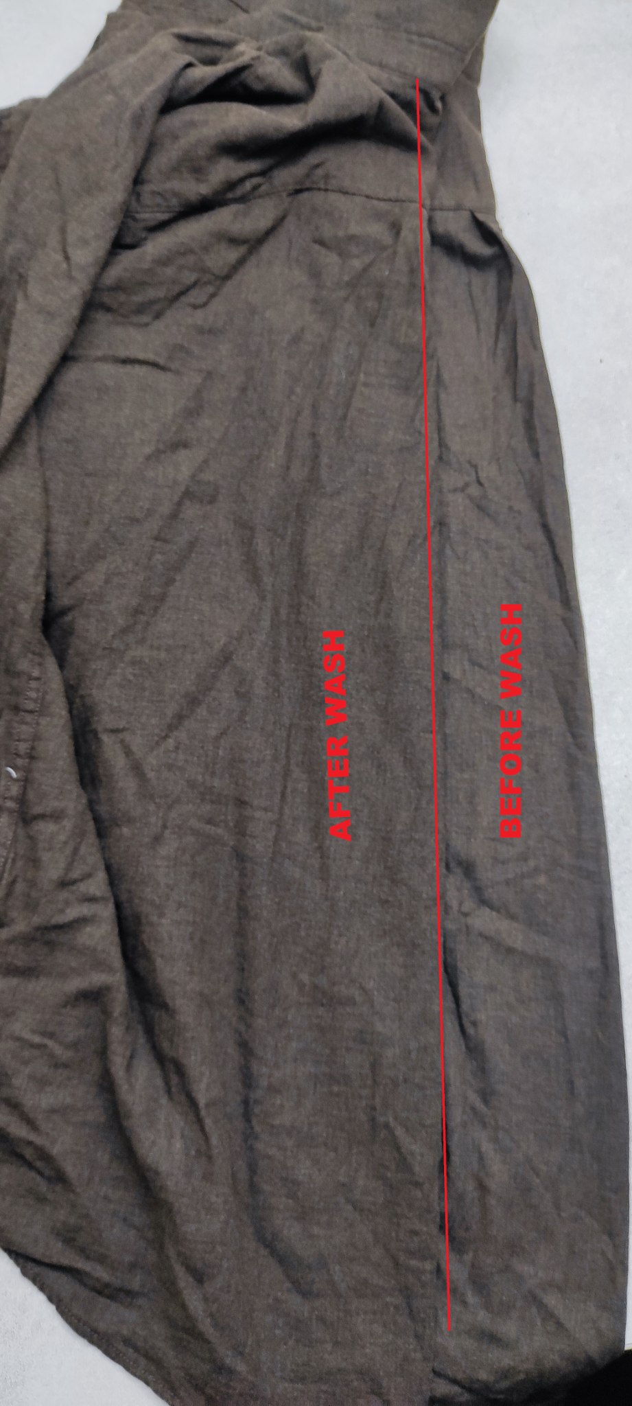 Garment wash before and after sample 18