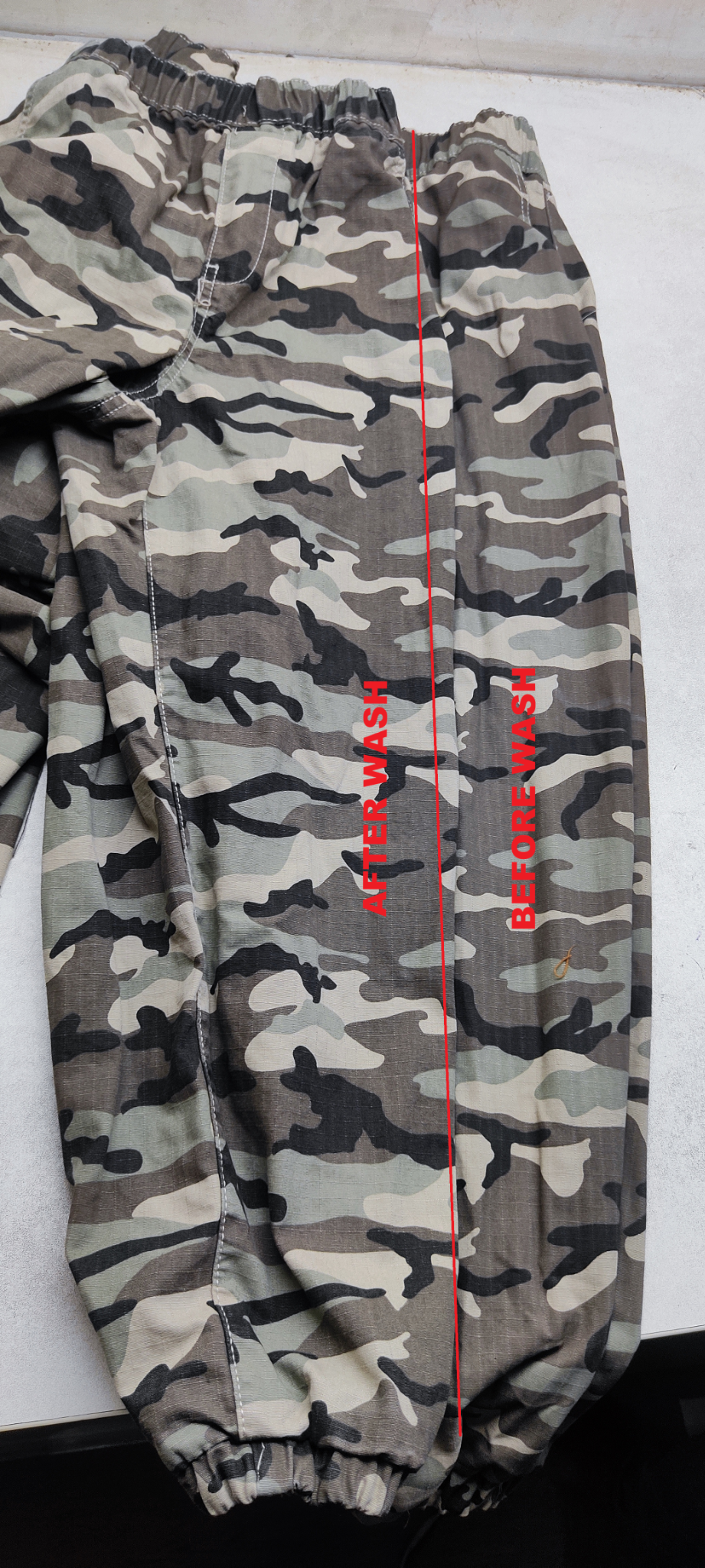 Garment wash before and after sample 20
